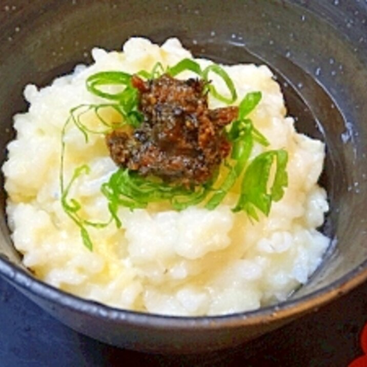 冷や飯で朝粥☆　「紫蘇の実味噌粥」